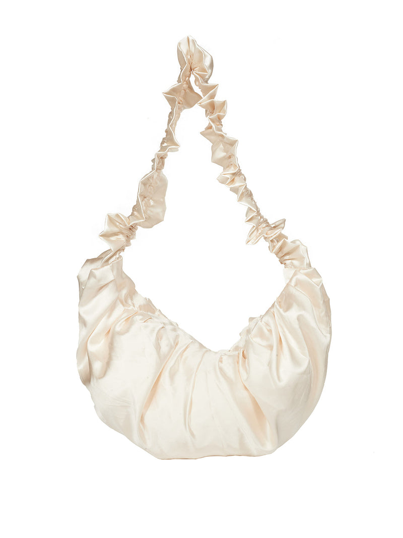 A-1682 Satin Shirring Shoulder Bag