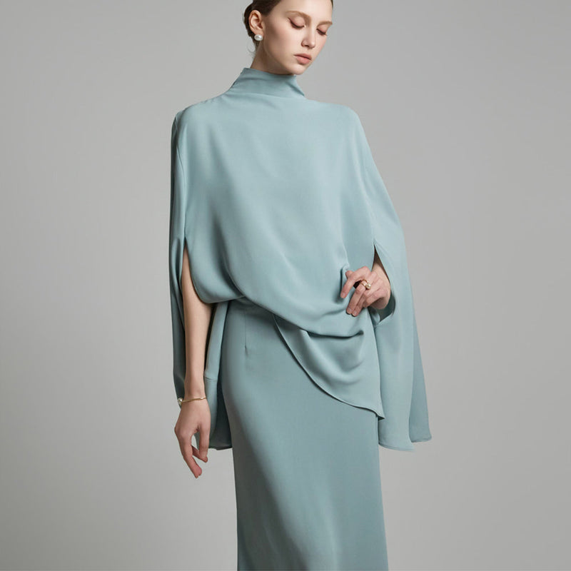 B9191 Cape Blouse