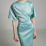 D9527 Draped Dress